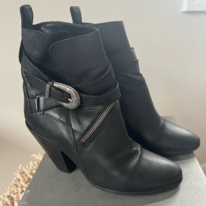 AllSaints Tejus heel black ankle boots
